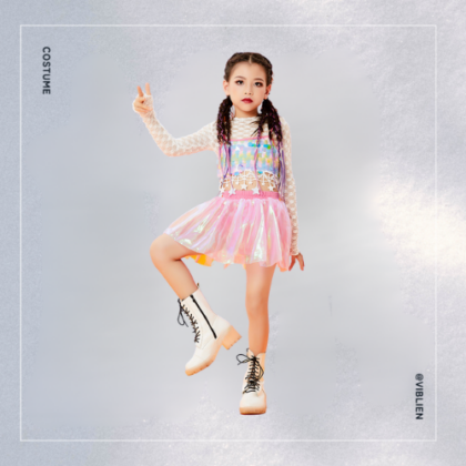 ホログラムピンク チュールワンピースセット