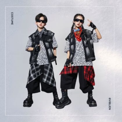 ブラックストリートHIPHOP キッズダンス衣装