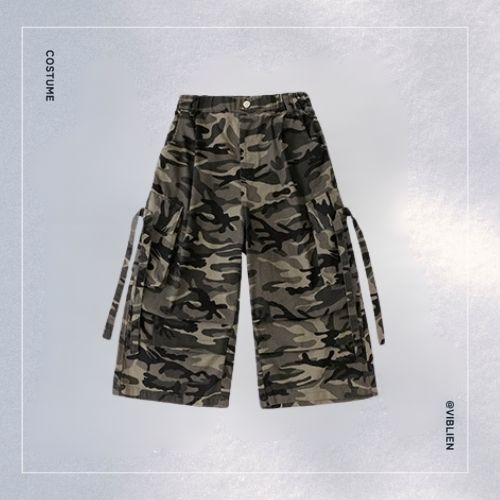 ネイビー×カーキ ストリートHIPHOP キッズダンス衣装 - 画像 (10)